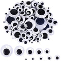 FEBSNOW 200Pcs 6mm-35mm Googly Wiggle Eyes Assorted Adhesive for Crafts - size: 6mm-35mm