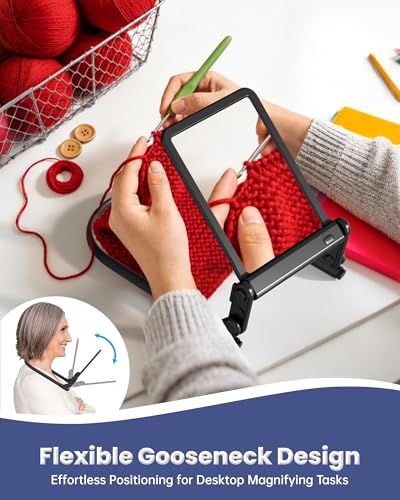 3X Neck Magnifying Glass with Light, Hands Free Magnifier with Light