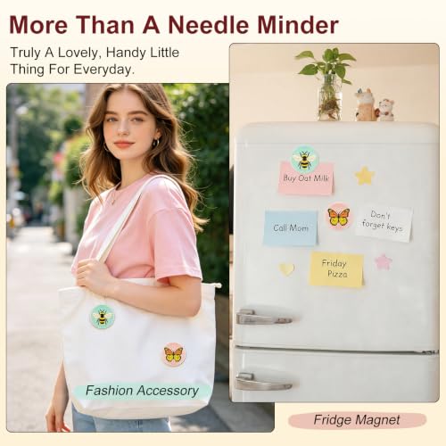 YUOROS Magnetic Needle Minder for Keeping Sewing - color: Butterfly & Bee