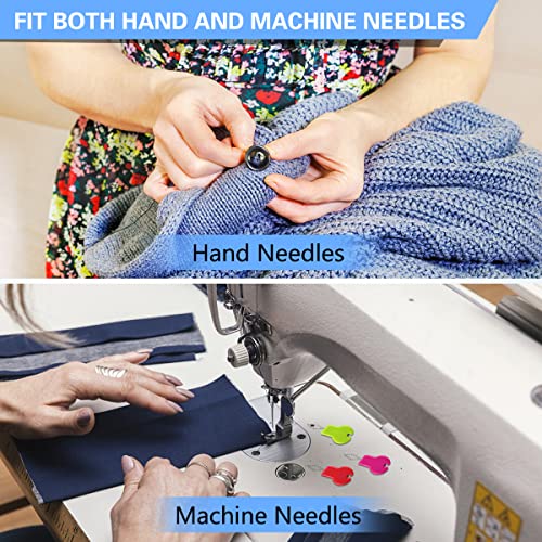 Lechchy Needle Threader for Hand Sewing & Sewing Machine - 10 Simple Needle Threaders for Embroidery Floss + 2 Seam Rippers + 2 Drawstring Threaders + 5 Needles - color: Style 1