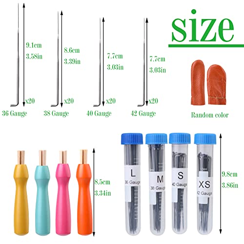 Wonvoc 80 Pcs Needle Felting Needles, 4 Sizes Triangle Felting Needles - color: triangle-80