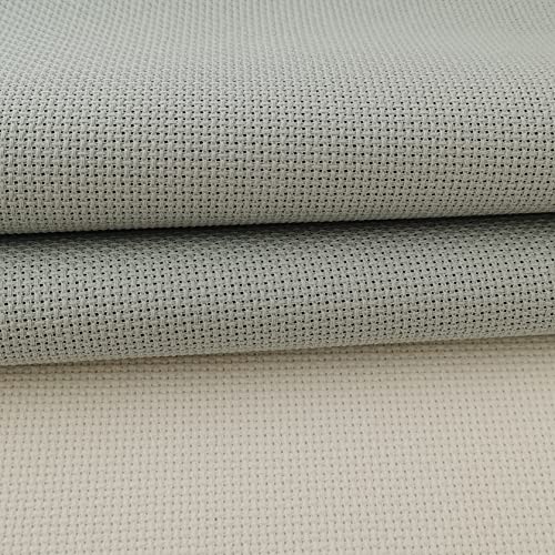 KCS 16CT Counted Cotton Cross Stitch Aida Cloth Fabric (Sea Foam, 12" x 59") - color: Sea Foam, size: 12" x 59"