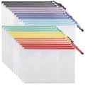 EOOUT 24pcs Mesh Zipper Pouch Bags, for Organizing Storage, Waterproof Zipper Pouches, Letter Size, File Bags for Toys, Puzzle, Board Games - style: a-24pcs