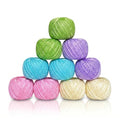KGS Crochet Thread Cotton Yarn Balls | Size 8 | 10 Balls | 10 Grams Each Ball | Total 100 Grams of Pearl Cotton Thread for Crocheting, Cross Stitch, Needlepoint Hand Embroidery (Whimsical Pastels) - color: Whimsical Pastels