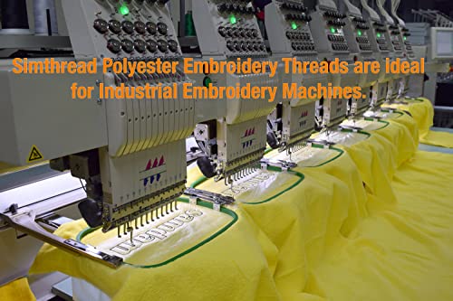 Simthread - 33 Selections - Various Assorted Color Packs of Polyester Embroidery Machine Thread Huge Spool 5500Y for All Purpose Sewing Embroidery Machines - #001 White - color: 3 White