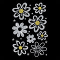 1 Pcs Abstract Flower Iron on Rhinestones Transfer, Hot Fix Iron on Patch Transfer Decals Crystal Heat Transfer Clothing Repair Decor for T-Shirt Hat Jacket Party - style: Abstract Flower