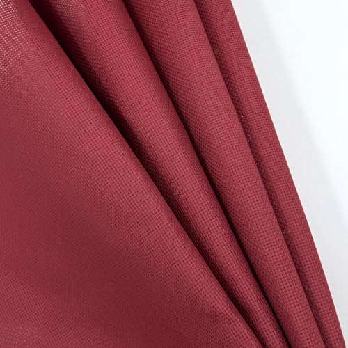 Zhenqing 14CT Aida Cloth - 30x35 Inch Cross Stitch Fabric for Embroidery, Pre-Cut Needlework Material, Acid-Free, Durable Weave(Wine red) - color: Wine Red