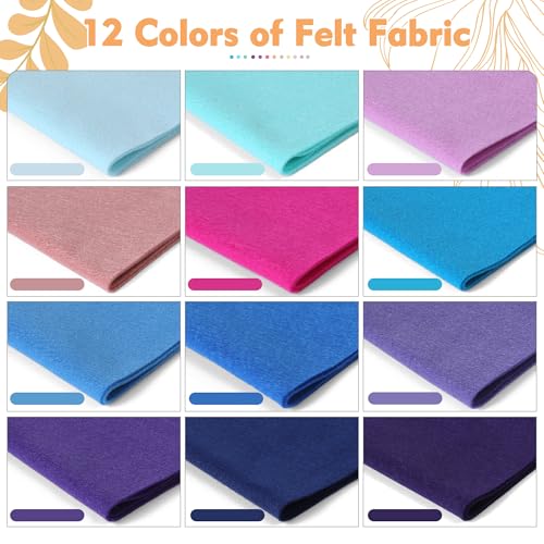 HaoFeiJH 6Pcs Felt Sheets 8"x20" (Neon Colour 12pcs) - color: Neon Colour 12pcs