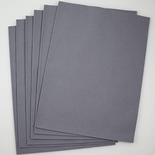 KCS 4/6 pc of 12" x 18" 18CT Counted Cotton Aida Cloth Cross Stitch Fabric (6 pc, Light Steel Grey) - color: Light Steel Grey, size: 6 pc