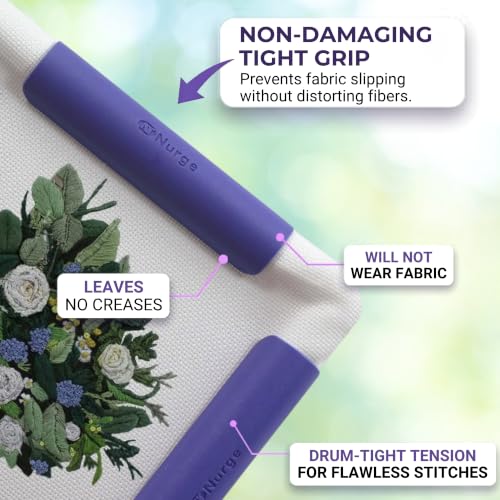 Nurge Plastic Snap Frame Extension Bars - Enlarge Embroidery Hoops & Needlepoint Stretcher Bars - Mix & Match to Create Custom Large Sizes for Sewing Supplies & Quilting 7" Beige - color: Beige, size: 7"