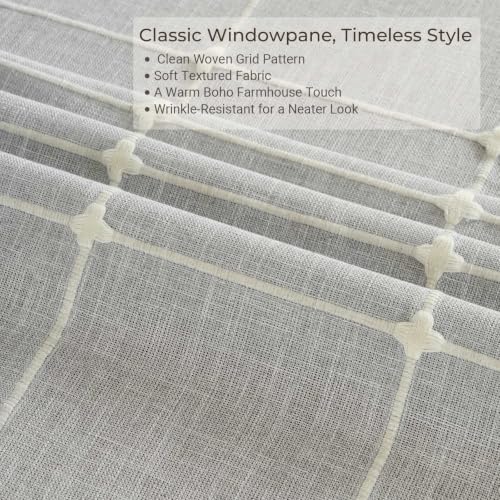 Waterproof Outdoor Rectangular Windowpane Tablecloth, Gray, 55 x 70 Inch - color: 03-dusk Gray Windowpane, size: 70" x 55" (Rectangular)