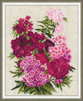 RIOLIS 1463 Sweet William Counted Cross Stitch Kit 9.5 x 11.75 in - style: Sweet William 1463