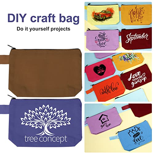 Saintrygo 30 Pcs Canvas Makeup Bags Bulk,7.5 X 5 X 1.8 Inch,Classic - color: Classic, size: 7.5 x 5 x 1.8 Inch