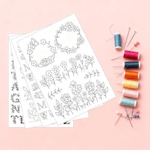 114 pcs Water Soluble Embroidery Patterns - style: A