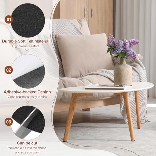 PATIKIL 3.5 Inch Diameter Lamp Base Felt, 12Pack 3mm Thickness Round Soft Adhesive Non-Slip Anti-Scratch Backed Felt for Lamp Furniture DIY Craft, Black - color: Black, size: 3.5 Inch