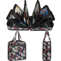 PACMAXI Sewing Accessories Storage Bag, Knitting, Craft Tools - color: Flower with Black Background
