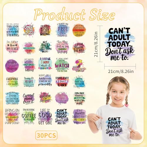 Funny DTF Transfers Ready to Press, Iron on Decals for T-Shirts - color: Funny506