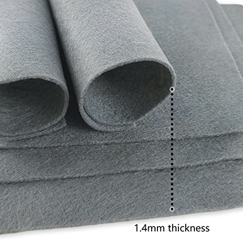 Jtnohx Soft Felt Fabric Flexible Craft Felt Sheets Grey 6" 20Pcs 1.4mm - color: Light Grey