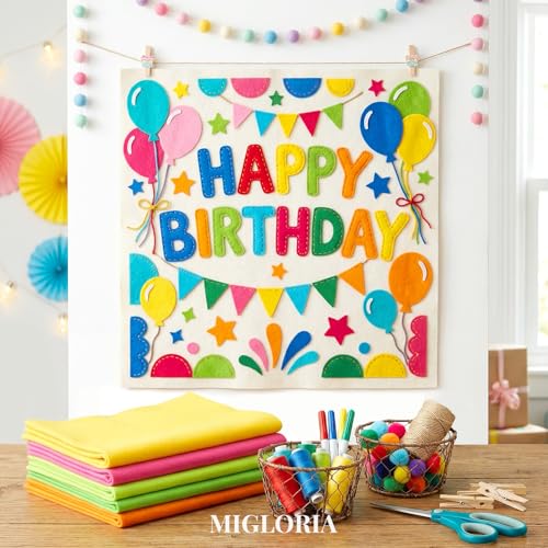 Large Felt Fabric Sheet 36 x 36 Inch, 1.6mm Thick (Light Pink) - color: Light Pink