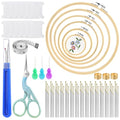 ZXIIXZ 72 Pcs Cross Stitch Supplies, Embroidery Kit for Beginners