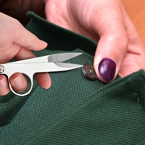 Thread Snips for Sewing, 4Pcs Sewing Snips with Protective Plastic Sleeve Small Scissors Mini Snippers Shear Trimming Nipper Clipper for Quilting, Embroidery, Dressmaking Tailoring Dressmaking