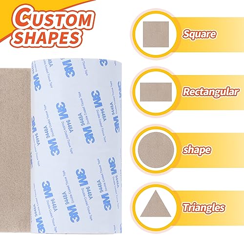 Felt Furniture Pads, 5 x 120 x 0.12 Inch Felt Strips - color: Beige, size: 5" x 120" (1 Pack)