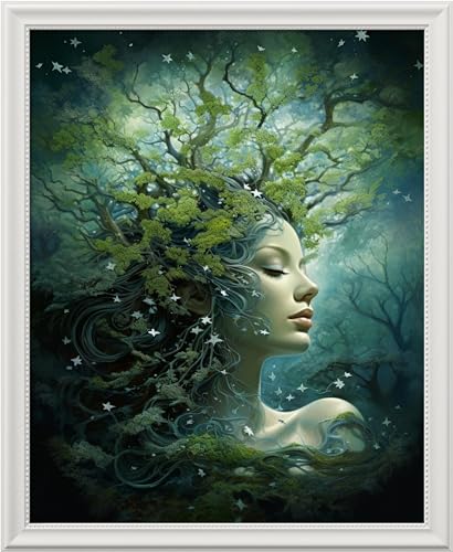 Leczany Cross Stitch Stamped Kit for Beginner - Beauty Tree | DIY Embroidery Starter Patterns Craft Kit Needlepoint for Adults | 11CT, 3 Strands | 13.4x16.5 inches - color: 11CT Stamped kits,Beauty Tree 13.4x16.5 inches