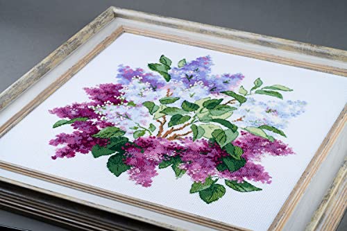 RIOLIS 2030 Lilac Blossoms Counted Cross Stitch Kit 15.75 x 15.75 in