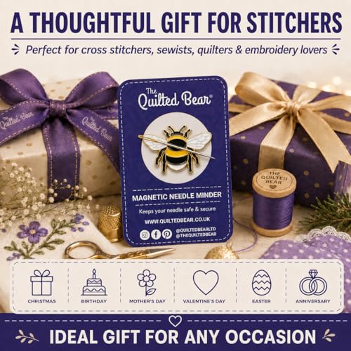 The Quilted Bear Magnetic Needle Minder, Small, Bee - color: Bee