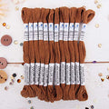 12 Skeins ThreadArt Cotton Embroidery Floss, Brown - color: Brown