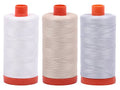 Bundle of Aurifil 50wt Egyptian Cotton Thread, Large 1422 yard Spools, with and without Aurifil Empty Thread Case 12 Spool Capacity (3 Spool Bundles, 2021 2310 2600) - color: 2021 2310 2600