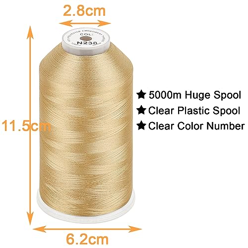 New brothread Huge Spool Embroidery Machine Thread-Blond Fits Janome Color - color: Blond-N238
