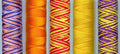 Sue Spargo Eleganza #5 Perle, Five 40yd Spools of Polished Cotton Thread for Embroidery Bundle (D - Hopscotch)