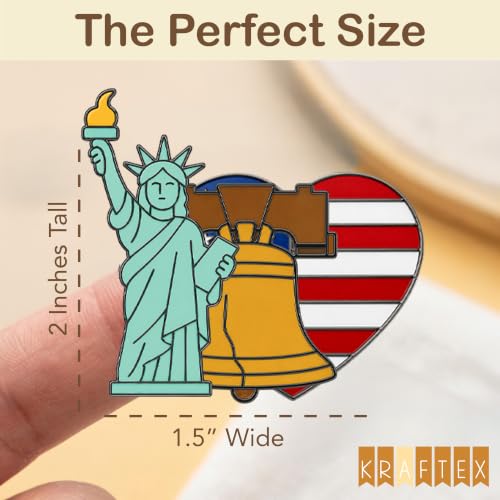 Kraftex Magnetic Needle Minder. Needleminder for Embroidery & Sewing. Cute Needlepoint Accessories. Magnetic Needle Holder for Cross Stitch. Cute Magnet Pin Gift - color: Patriot