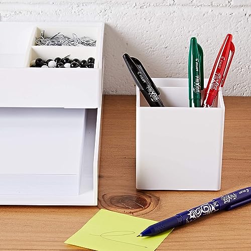 Pilot Frixion Heat/Friction Erasable Rollerball Pen FR7 - Medium Line 0.7mm Tip Nib - Pillow Pack of 1 Pen + 3 Refills (Blue) - color: Blue