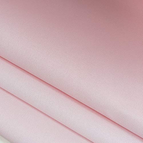 59" x 1 Yard 14ct Counted Cotton Aida Cloth Cross Stitch Fabric (Pink) - color: Pink