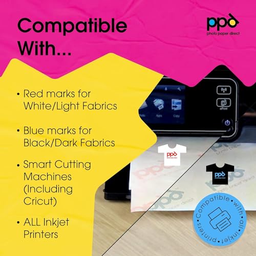 PPD 20 Sheets 8.5x11" Iron-on Heat Transfer Paper Mixed Fabrics Inkjet - size: 8.5 x 11, style: Mix (20 Sheets)