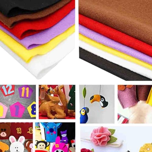 Craft Felt Fabric by The Yard Thickness 1.6mm 36" x 72" Soft and Durable Felt Fabric for Sewing Crafts Blankets DIY Creative Project (White) - color: White