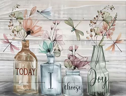 Stamped Cross Stitch Kits for Adults Beginner, Flower Dimensions Needlepoint Art Crafts Embroidery Kits for Adults Beginners 15.7x11.8 inches - color: D062