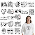 Dtf Transfers Ready to Press - 20Pcs Football Iron on Transfer for Tshirts, Sports Game Day Iron on Decals Patches, Football Mom Heat Sublimation Stickers for DIY Cheer Tshirts Clothing Bags - color: Football027
