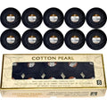 Double Mercerized Egyptian Long Staple Cotton Pearl Thread Ball 10 Grams Rainbow Color Embroidery Thread 10 Balls per Box for Crochet Hardanger Cross Stitch Hand Embroidery,Black - color: black