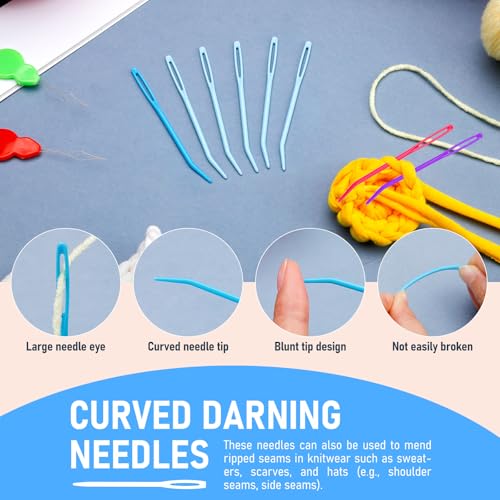 Bupete 25 PCS Yarn Needles, Tapestry Needle Darning Needles for Yarn - color: Colorful 25 Pieces