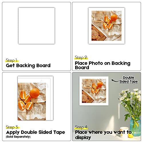 Golden State Art 8x8 White Backing Board, 10 Pack Backer Boards for Prints - size: 8x8