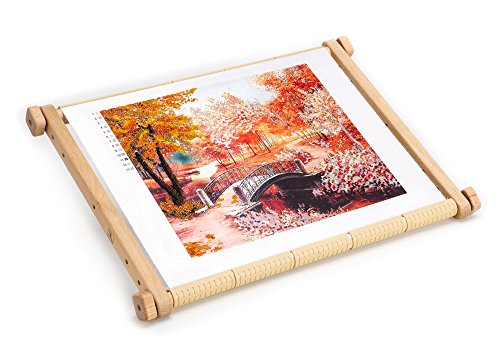Needlepoint Embroidery Tapestry Scroll Frame Made of Organic Beech, Wooden Cross Stitch Frame, Needlepoint Holder, Stitching Frame (11.8" х 15.7") - size: 11.8" х 15.7"