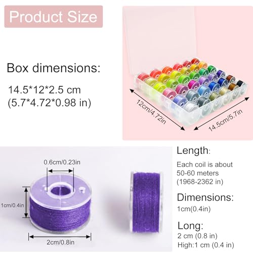 36pcs Polyester Plastic Sewing Thread bobbins Set