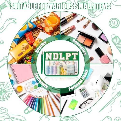 BuyCard Needlepoint Project Bag, NDLPT Clear Zipper Pouch Sewing Gifts Bag - color: Green