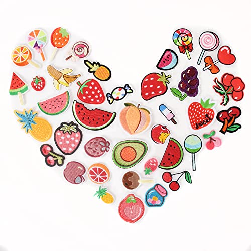 J.CARP Fruit Embroidered Iron on Patch for Clothes, Iron-on Patches/Sew-on Appliques Patches for Clothing, Jackets, Backpacks, Caps, Jeans - color: Theme Fruit