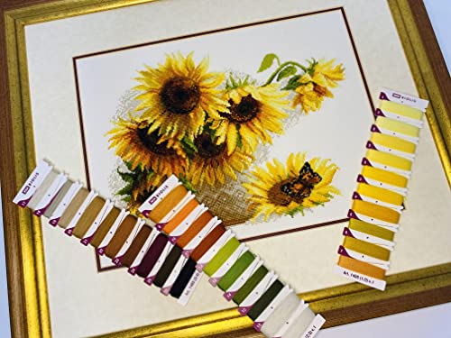 RIOLIS - Hot Summer 1488, Floral Cross Stitch Kits 15,75" x11,81, Cross Stitch Kits for Beginners & Advanced, Crossstitching Kits Adult, Counted Stitching Kits, Flowers Embroidery Kit - style: Hot Summer 1488