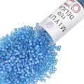 Miyuki Delica Seed Beads - color: DB0862, Matte Light Blue AB