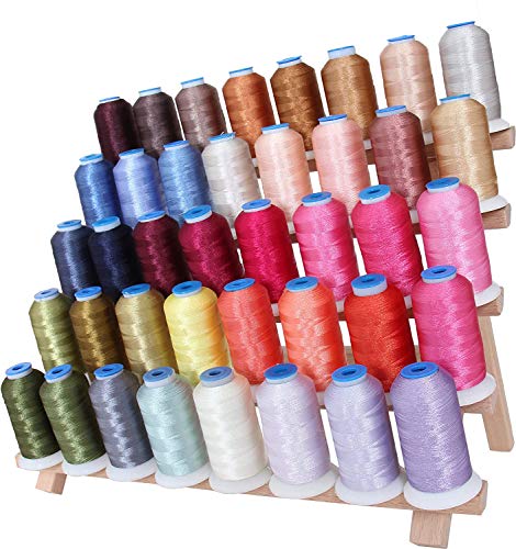 40 Color Set ThreadArt Machine Embroidery Thread, 1000M, Deep - color: SET D - 40 DEEP&RICH